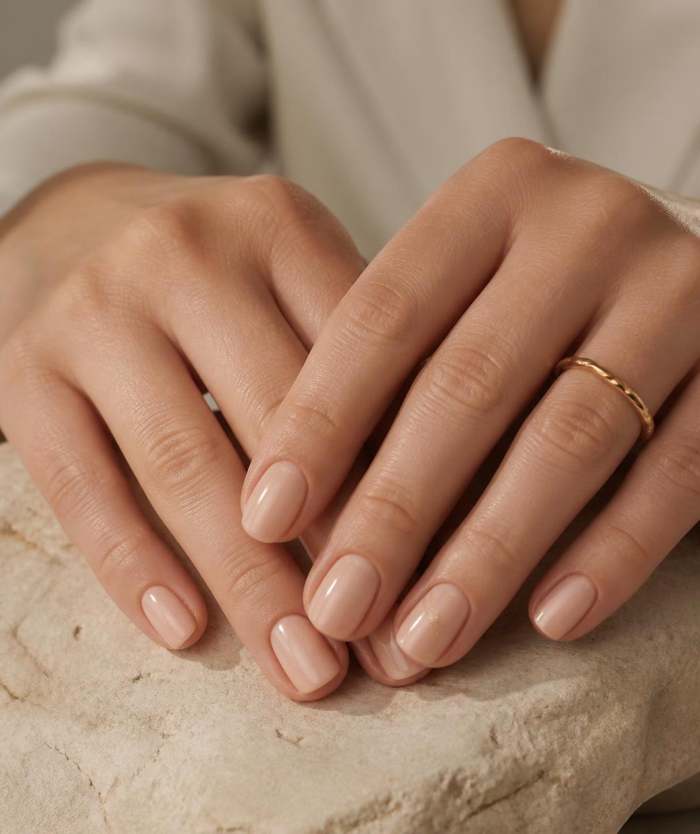 Elegáns natúr manikűr a Katalin Nail Studio megújult weboldalán